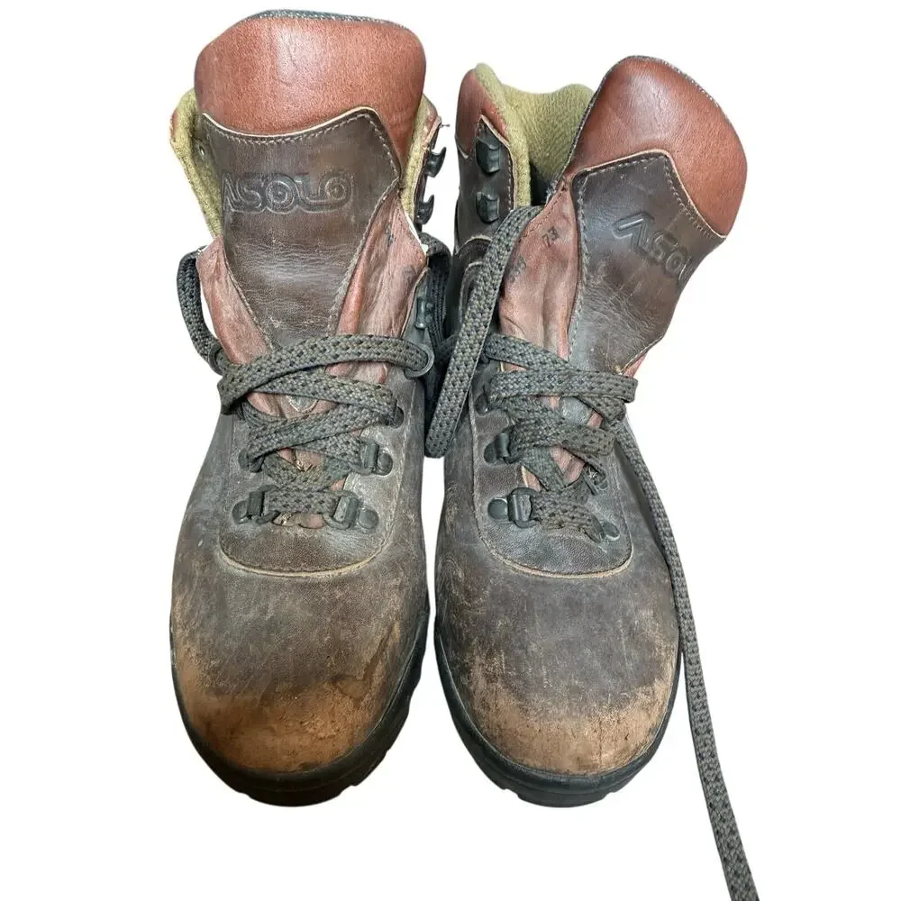 Vintage Asolo AFX 520 Gore-Tex Leather Hiking Boots Vibram Men’s EU 40